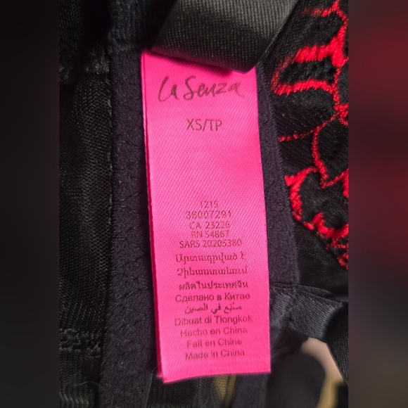 La Senza Black Red Lace Bustier Corset Garter XS - Picture 12 of 12